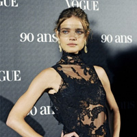 Natalia Vodianova in risqué dress at Vogue’s 90th Anniversary Masquerade Ball