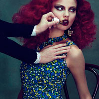 Magdalena Frackowiak Wears Versus & Prada Shoes In Exhibition Magazine Debut Editorial