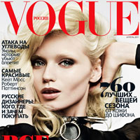 Abbey Lee Kershaw Photographed By Hedi Slimane For Vogue Russia April 2011 Cover