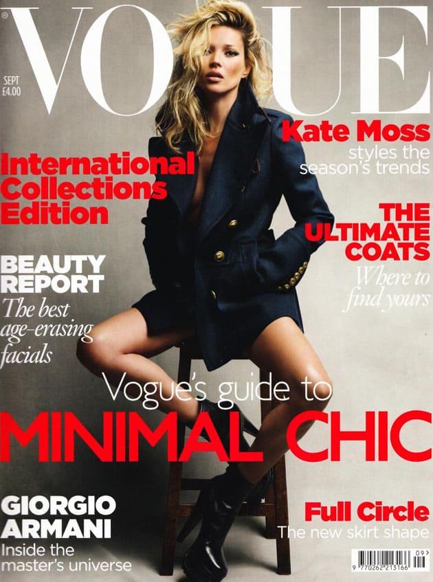 Kate Moss British Vogue September 2010 Cover
