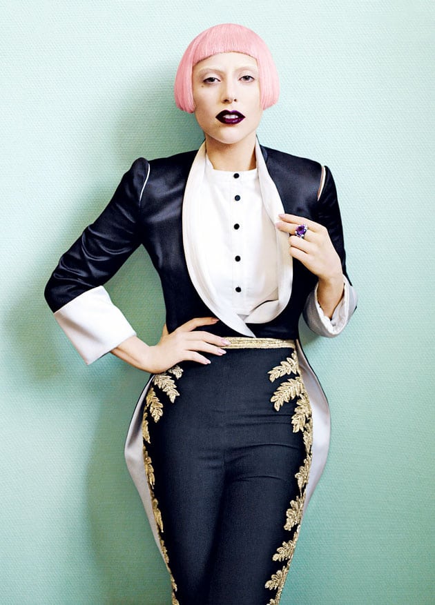 Lady Gaga Vogue March 2011 Editorial Alexander McQueen Bodysuit