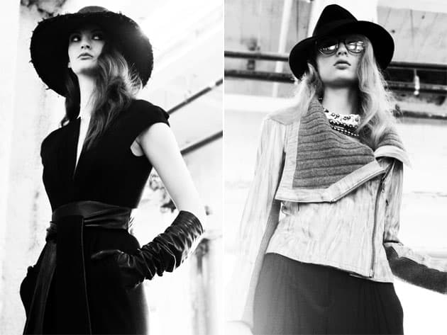 Catherine Malandrino Fall 2011 Asfalto Leather Jacket Knit Collar