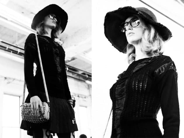 Catherine Malandrino Fall 2011 Cashmere Sweater Pleated Skirt