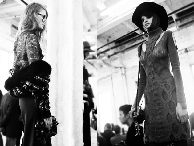 Catherine Malandrino Fall 2011 Lace Blouse Knit Dress