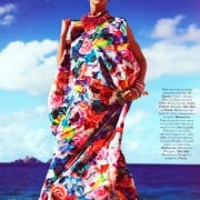 Daria Werbowy Vogue Paris March 2011 Pop Egerie Flower Print Oversize Jil Sander Dress