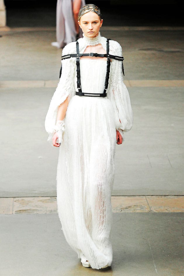 Alexander McQueen Fall 2011 Black Harness Wedding Dress