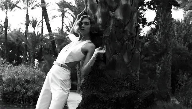 Arizona Muse In Yves Saint Laurent Spring 2011 Campaign Video - White Jumpsuit