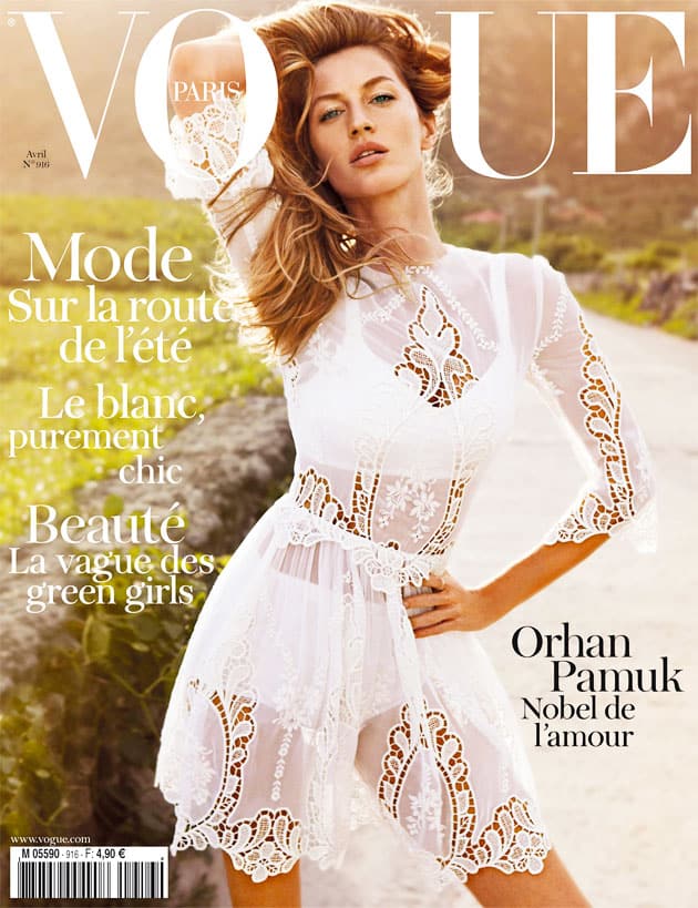 Gisele Bundchen Vogue Paris April 2011 Cover Emmanuelle Alt first